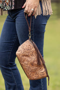 "Nashville" Tooled Leather Wristlet