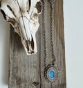 Tooled Leather Concho Necklace
