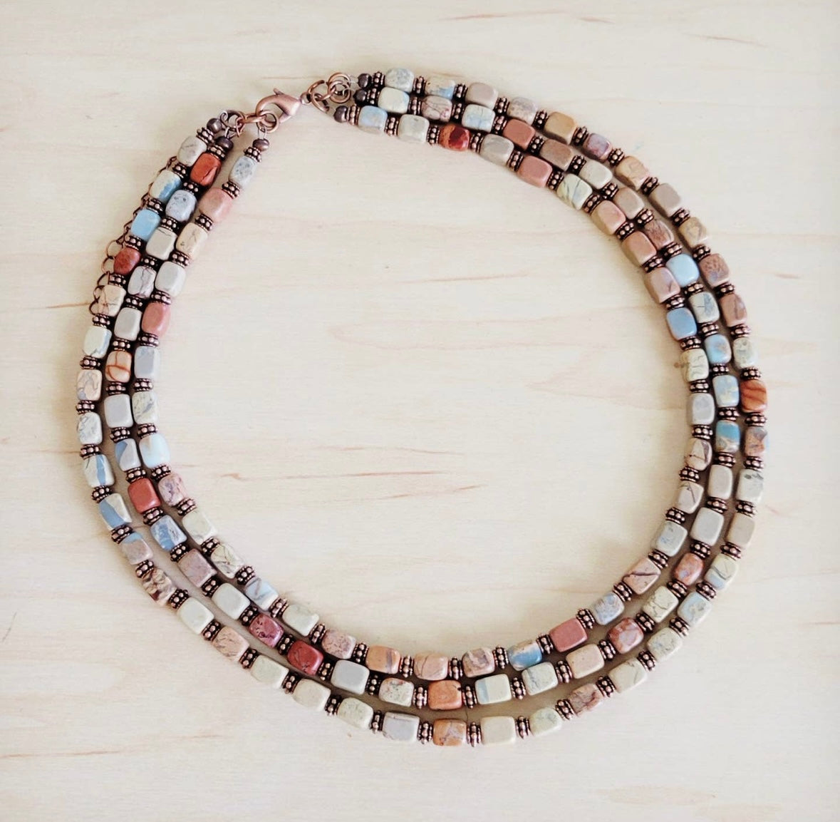 Aqua Terra And Cooper Layered Necklace
