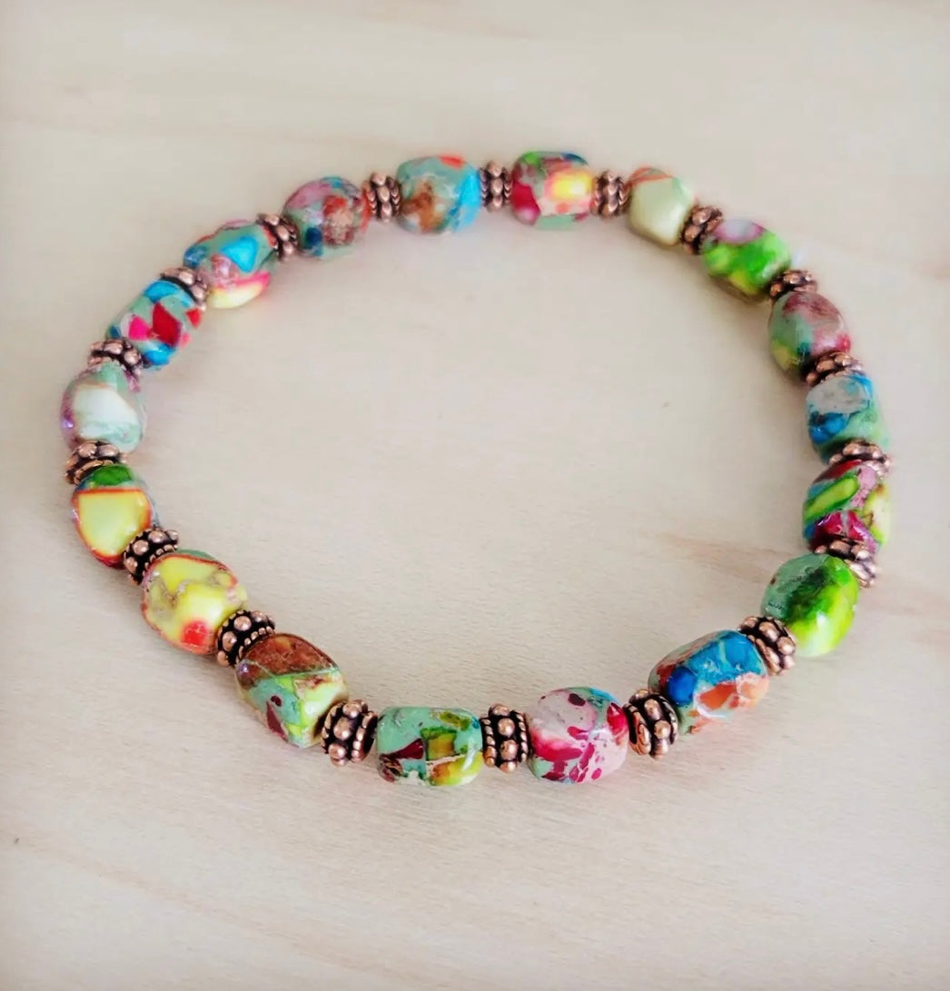 Hawaiian Regalite And Cooper Bracelet