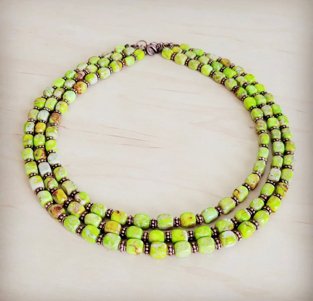 Lime Regalite Layered Necklace