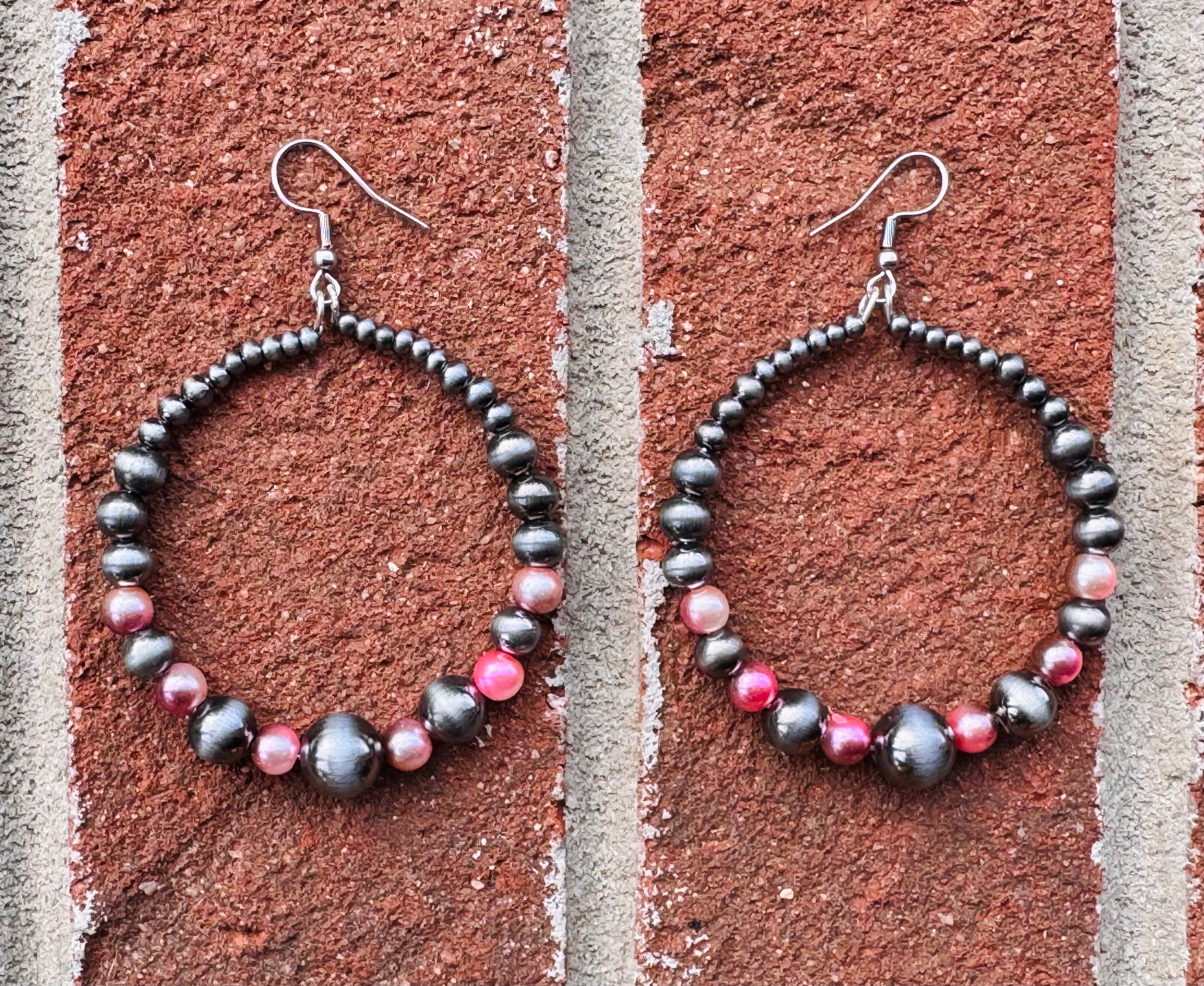 Navajo Inspired Hoop Earrings