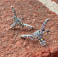 Steerhead Rhinestone Stud Earrings