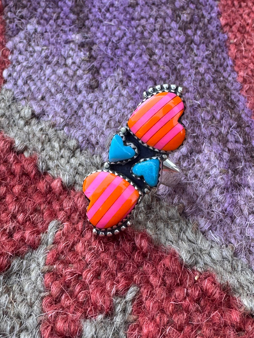 Gemstone Heart Ring