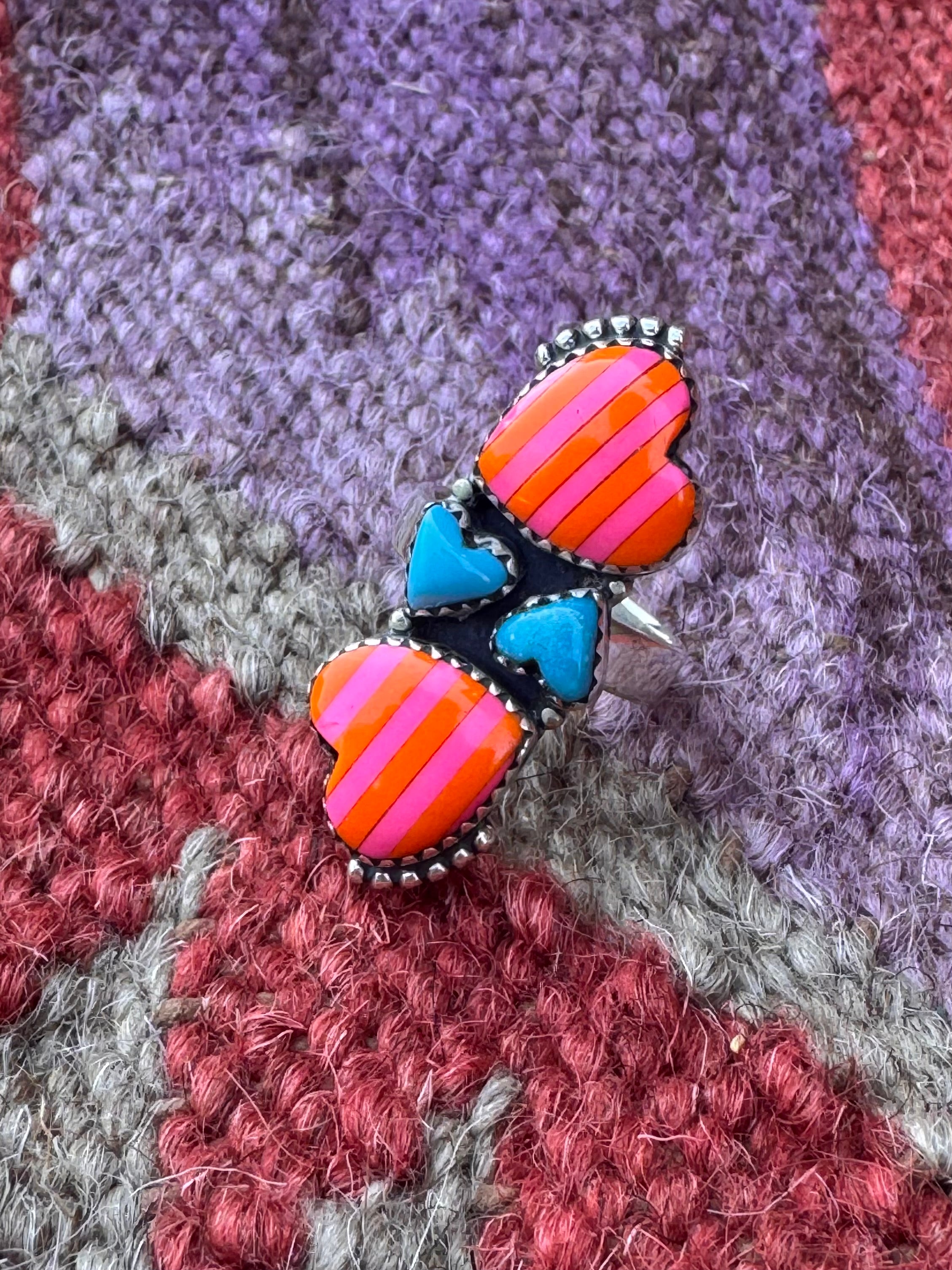 Gemstone Heart Ring