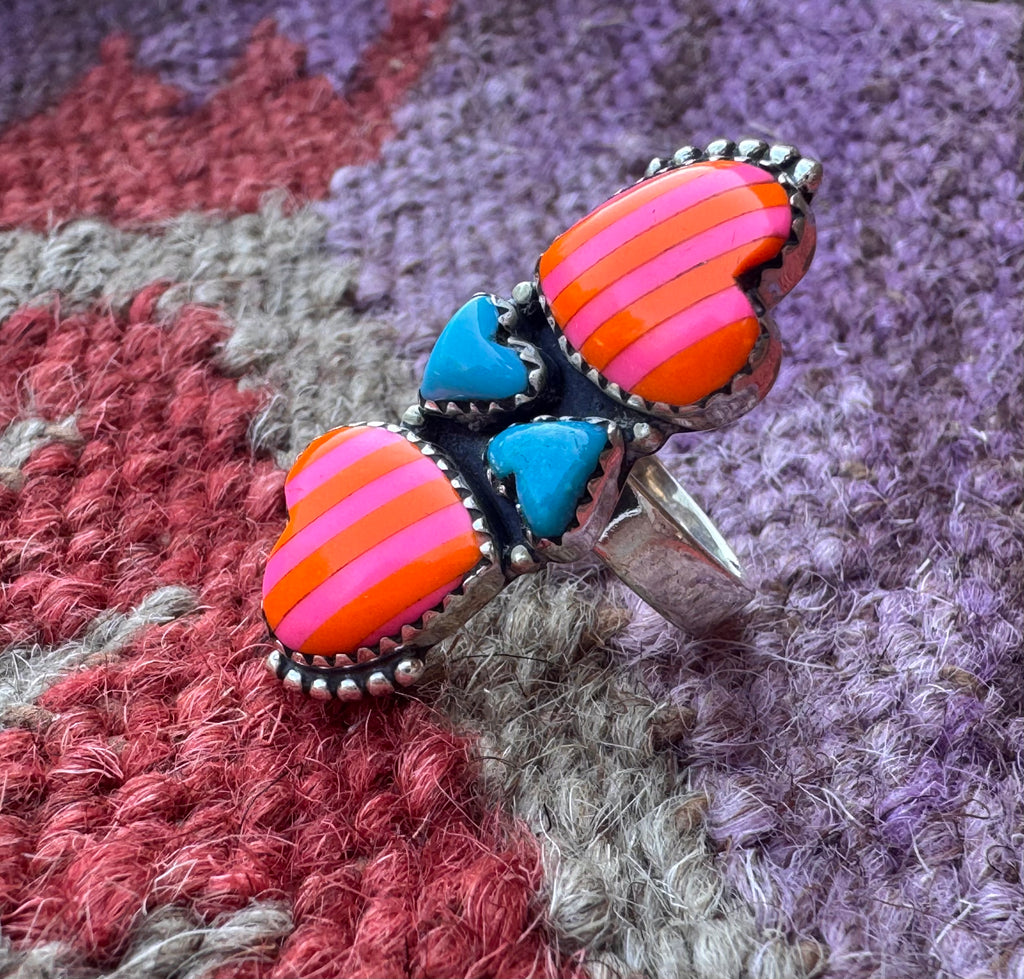 Gemstone Heart Ring