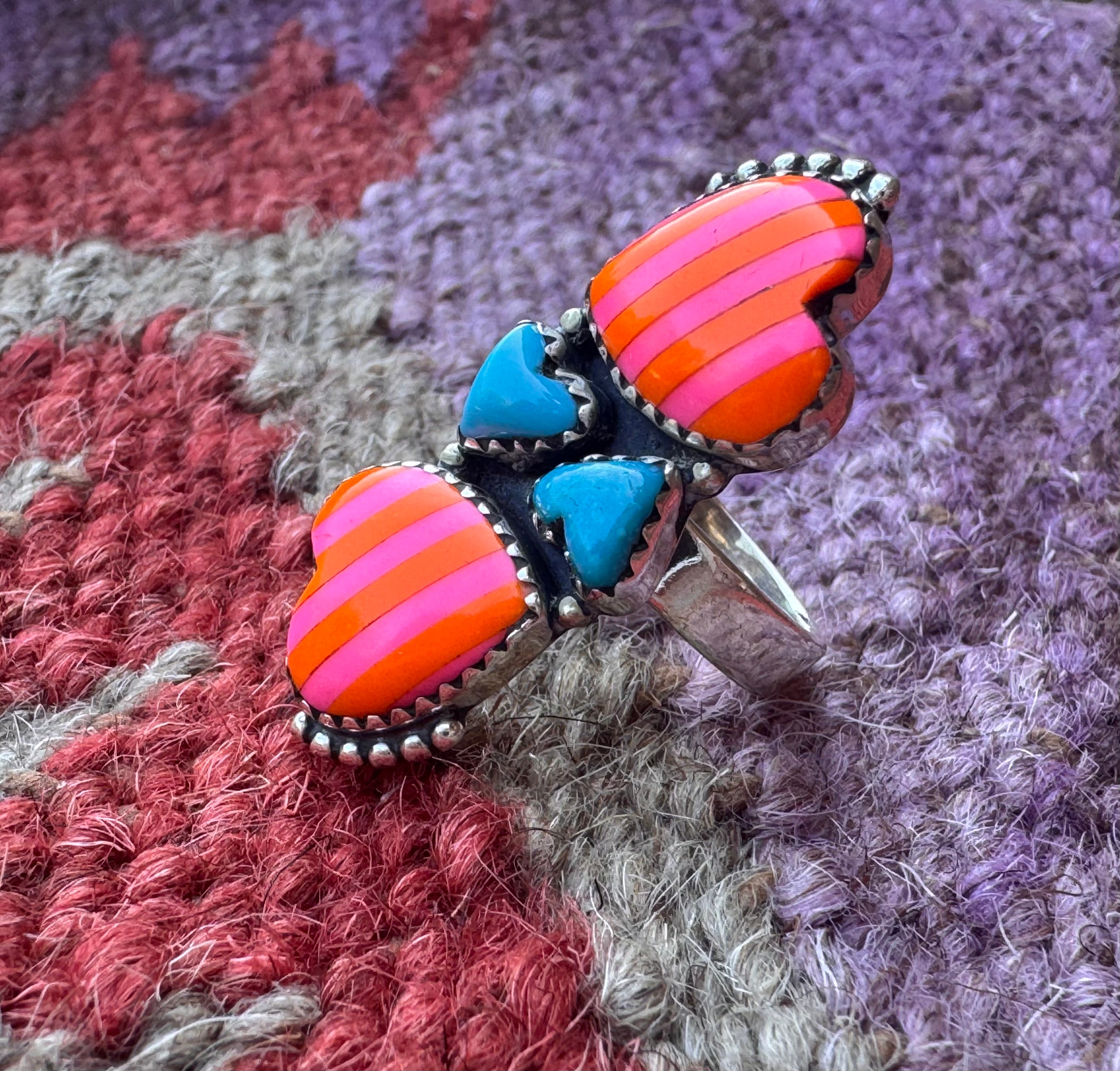 Gemstone Heart Ring