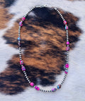 Chunky Pink Dahalia Necklace