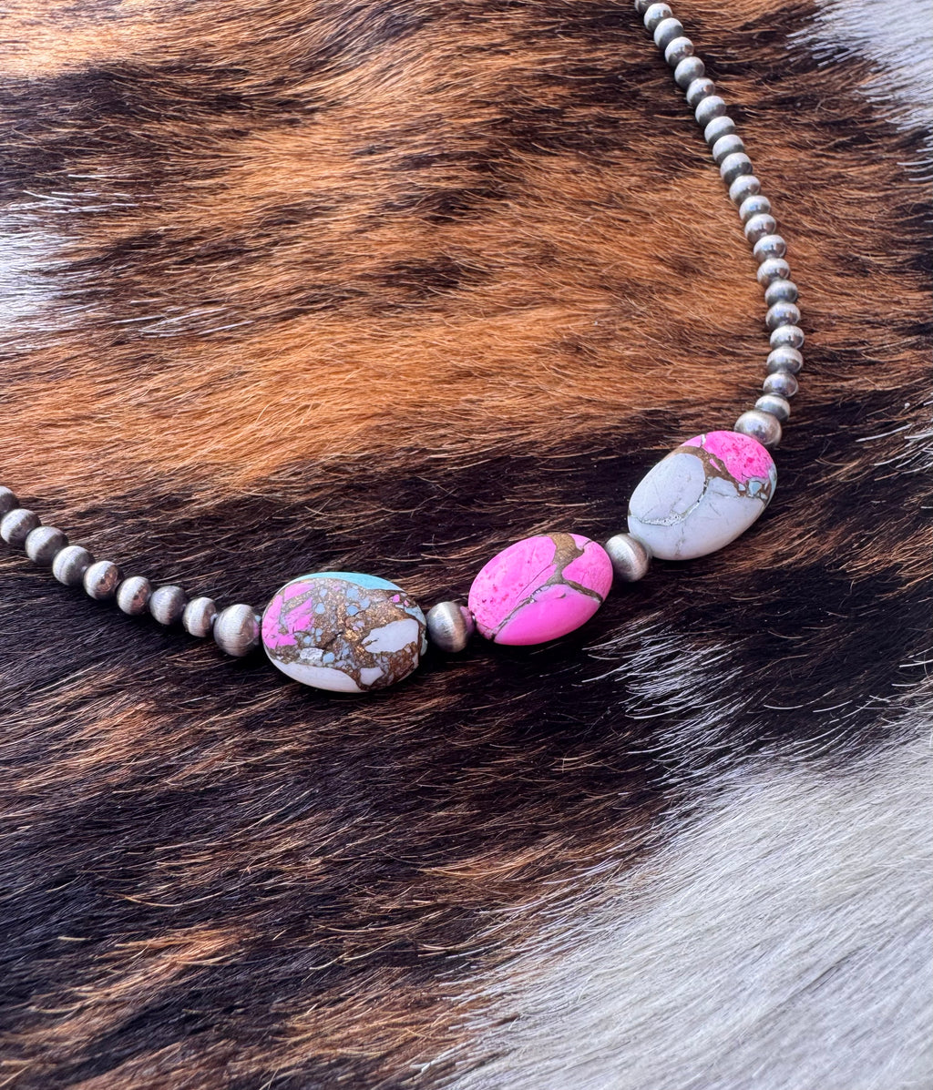 Cotton Candy Stone Necklace