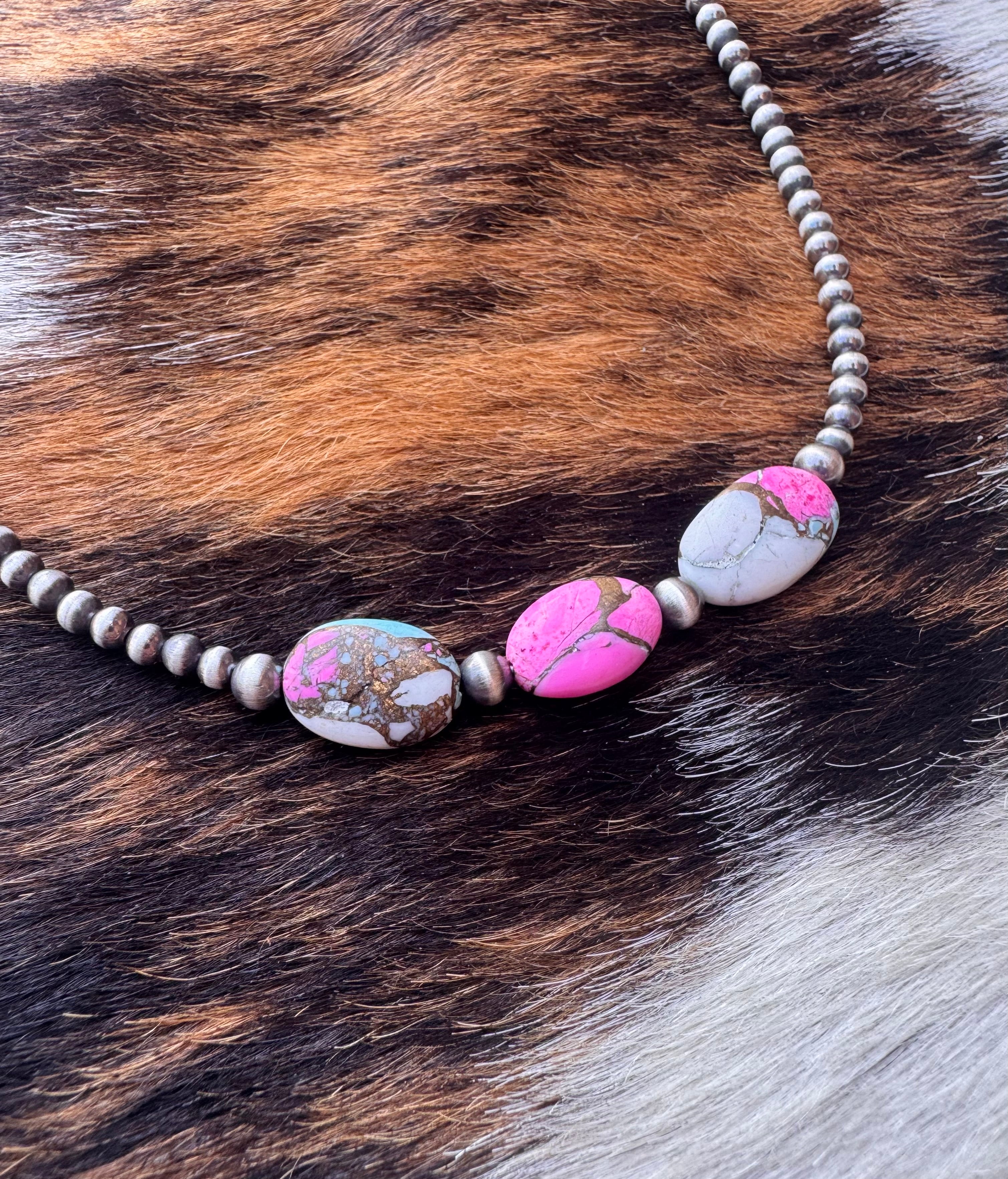 Cotton Candy Stone Necklace