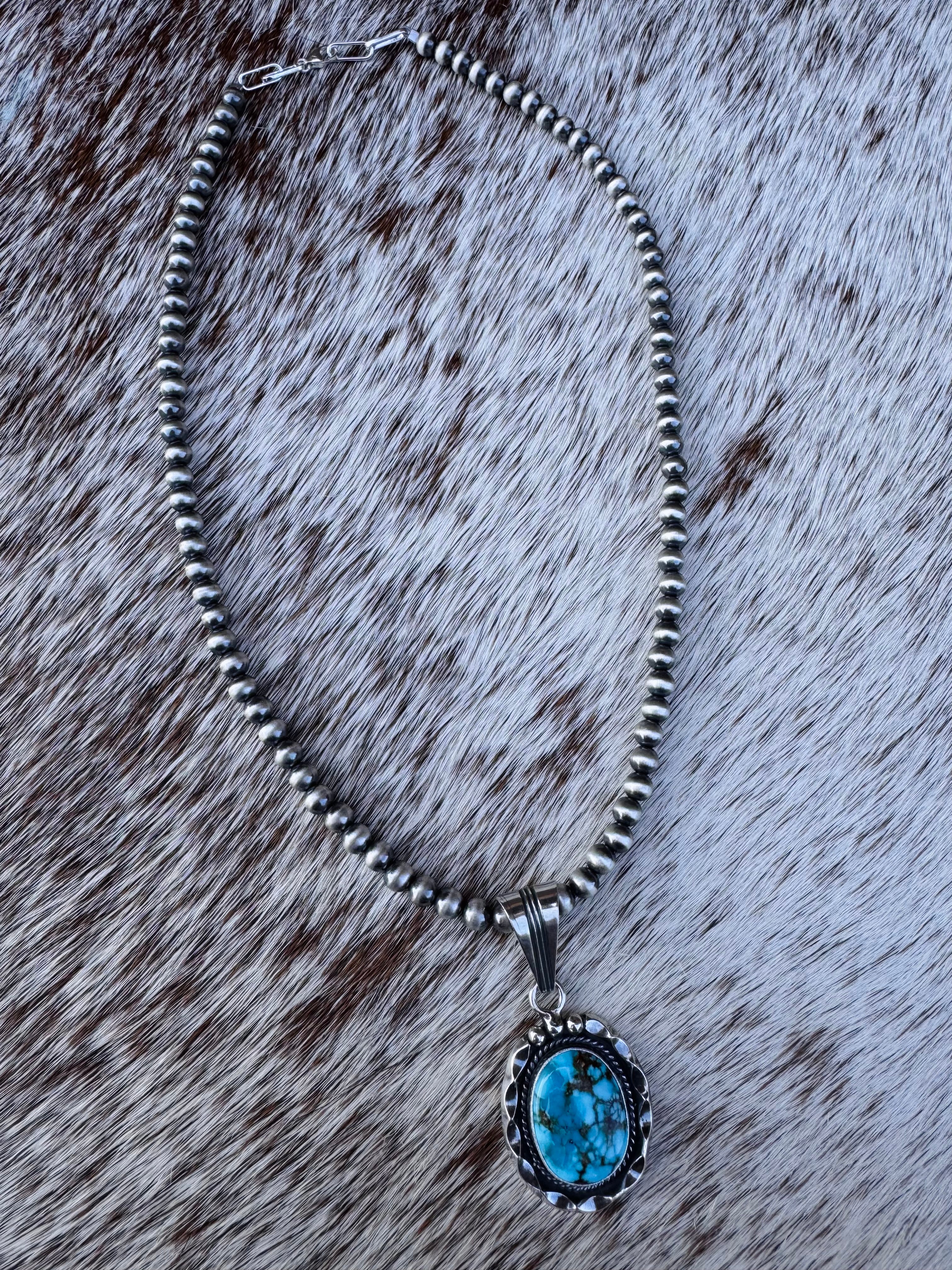 Natural Kingman Oval Pendant