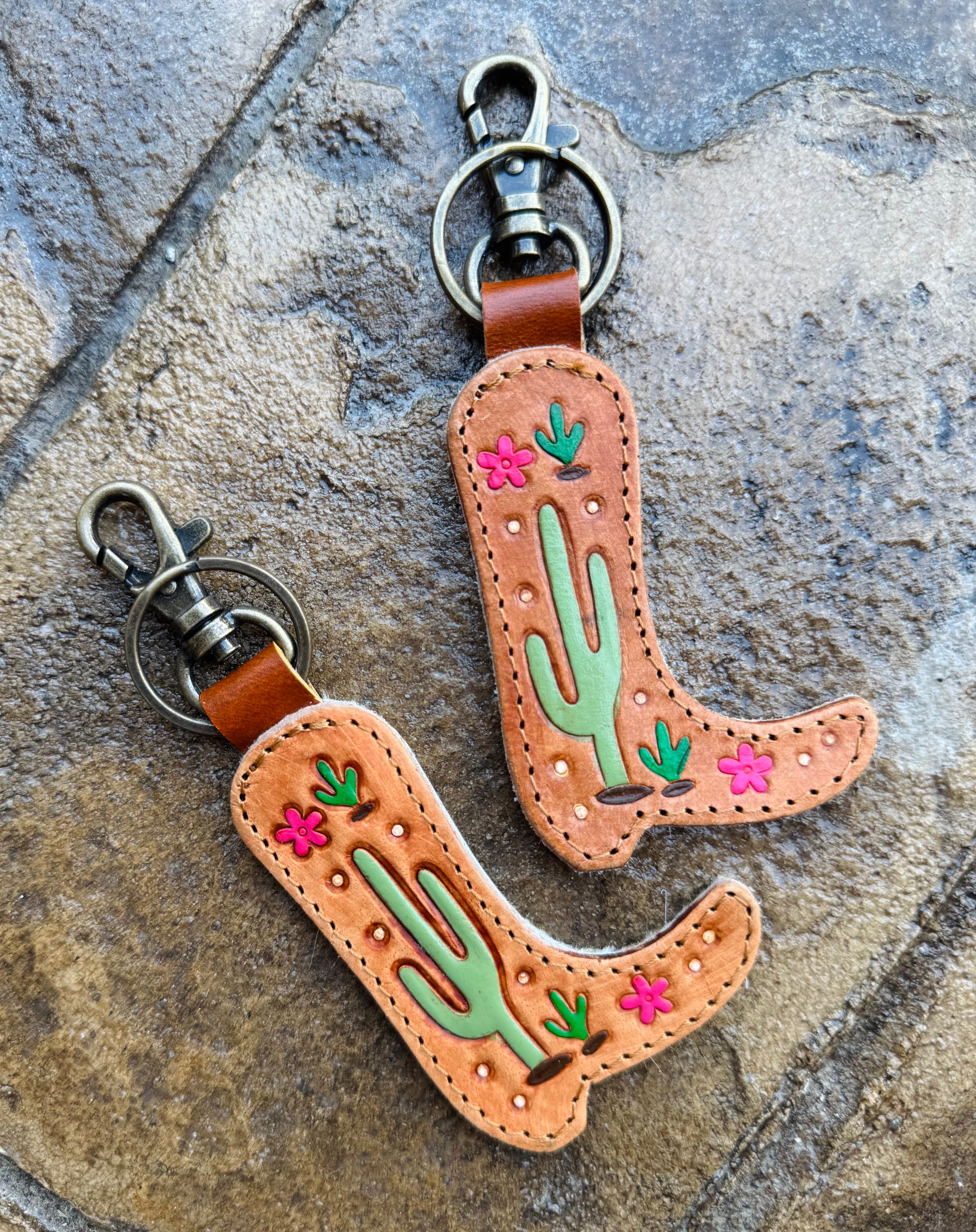 Cactus Boot Keychain