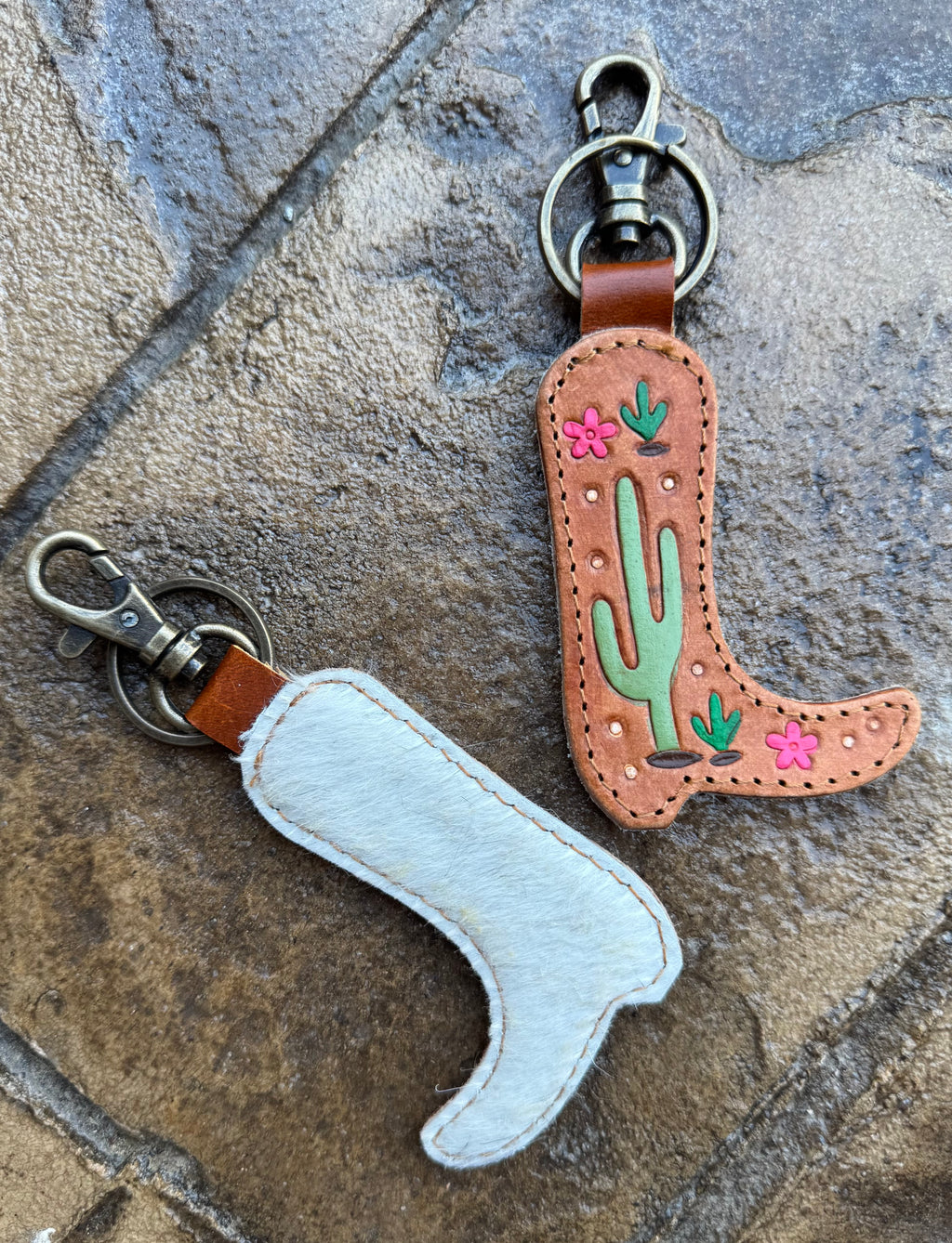 Cactus Boot Keychain