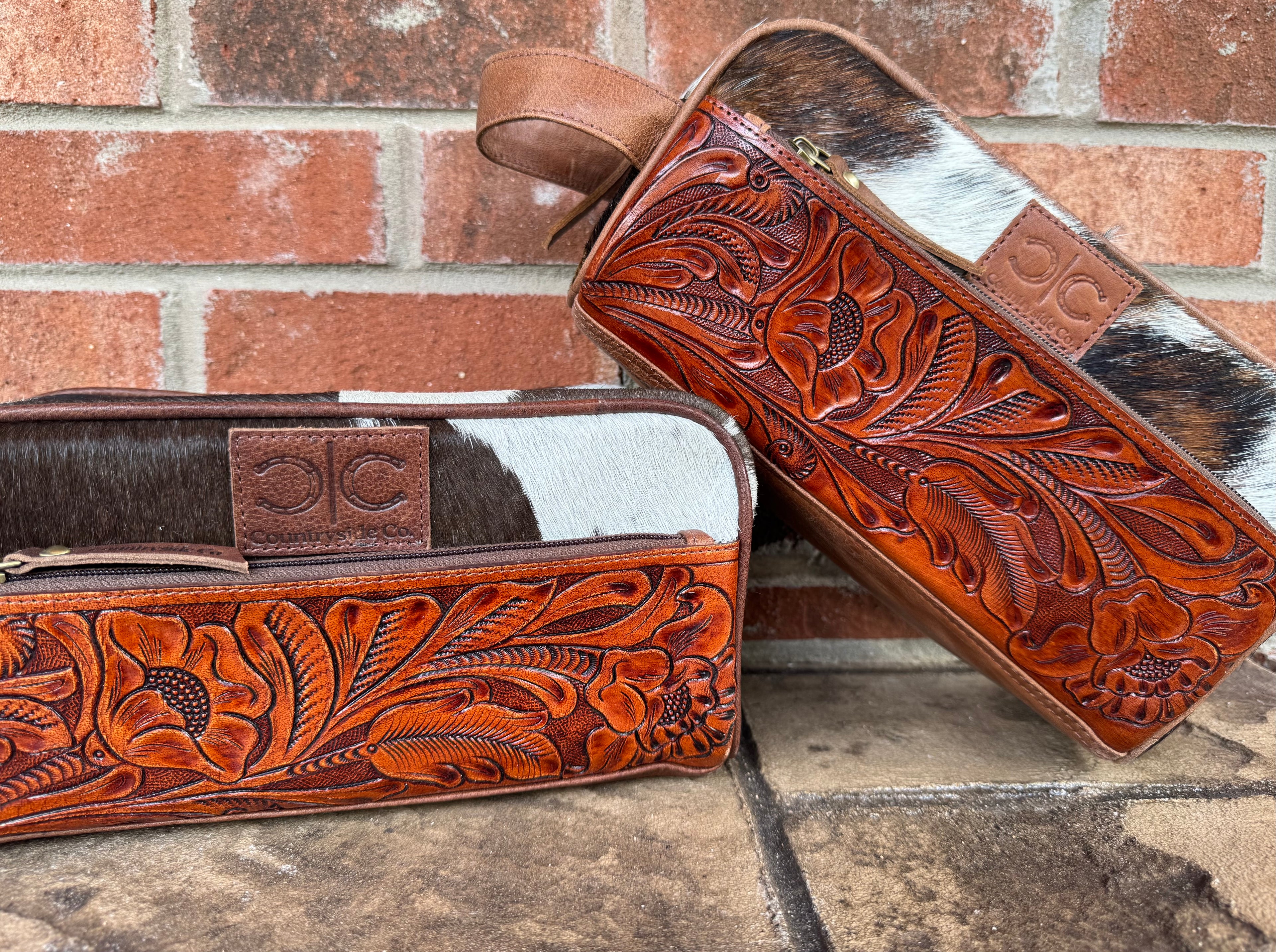 High Plains Tooled Leather Travel Bag