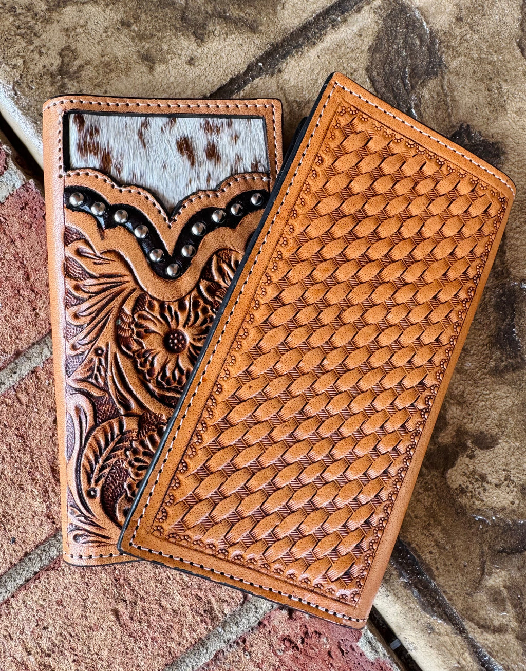 Men's Leather Checkbook Wallet