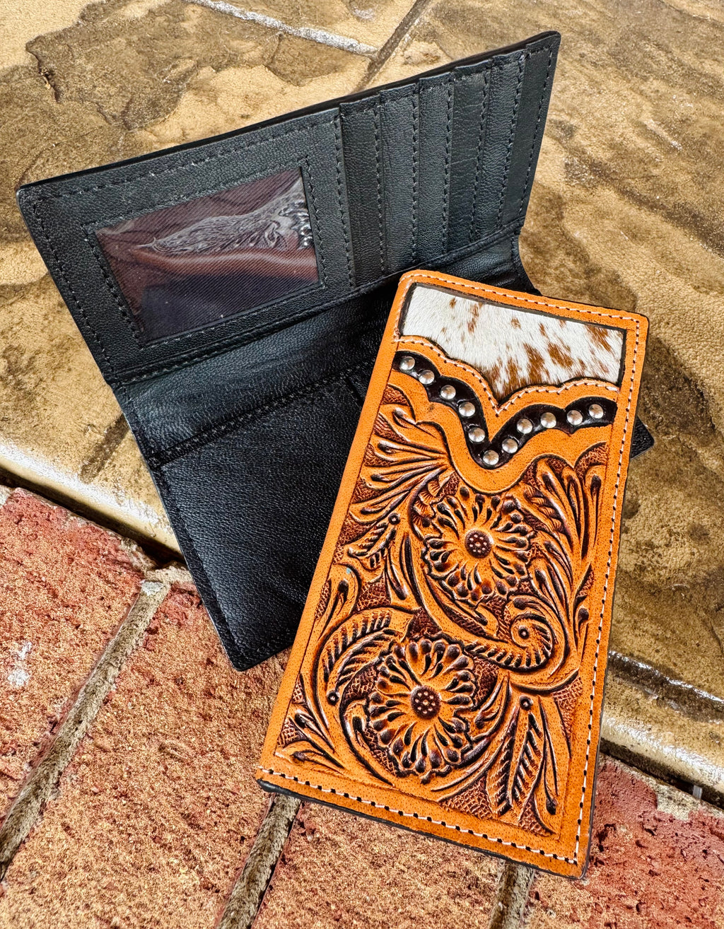 Men's Leather Checkbook Wallet