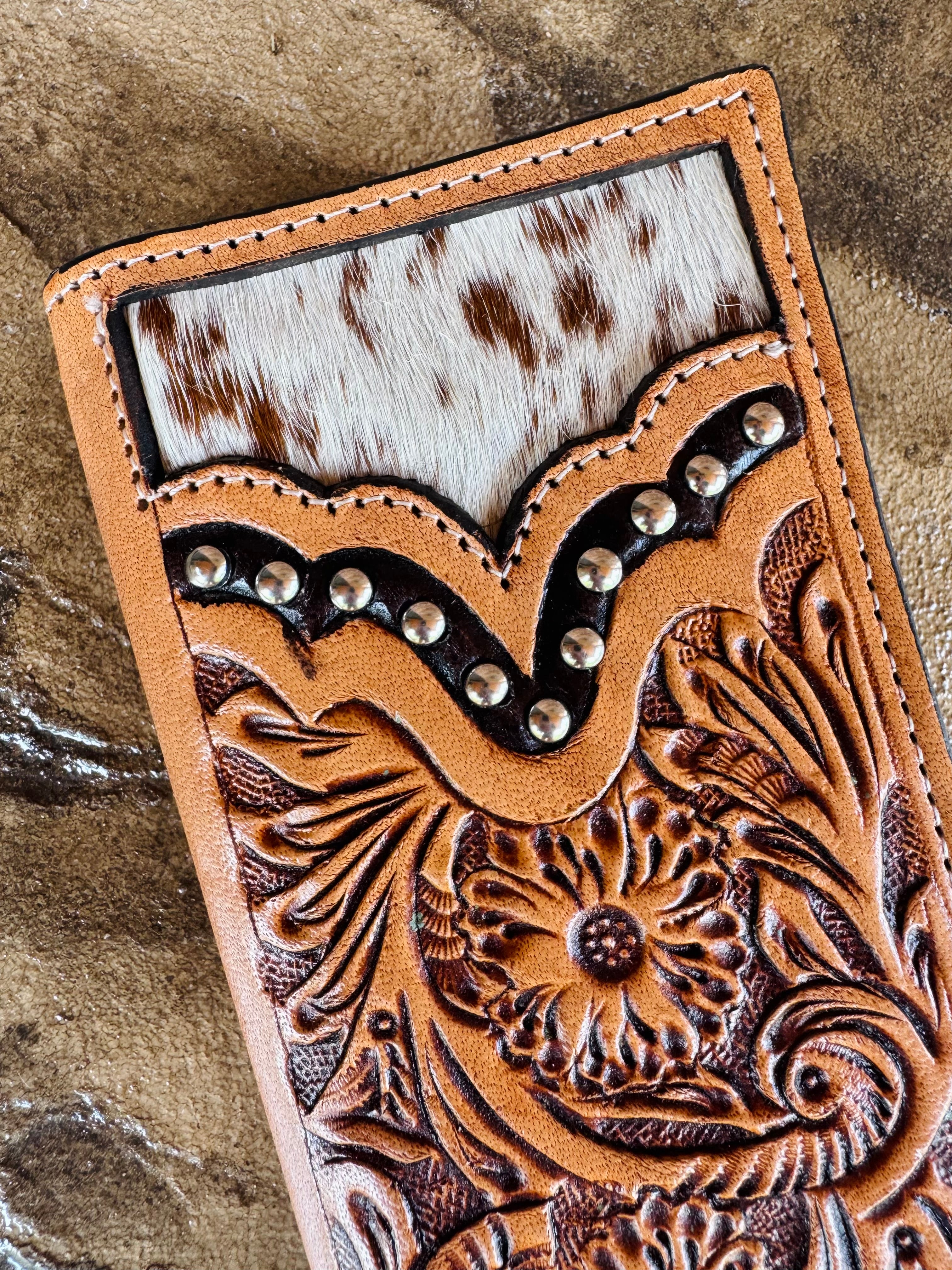 Men's Leather Checkbook Wallet