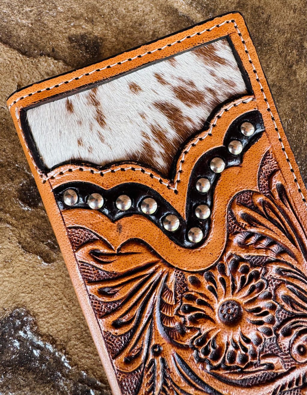 Men's Leather Checkbook Wallet