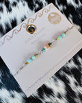 Sunstone and Amazonite Anklet