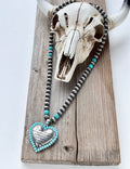 Western Bible Verse Heart Necklace