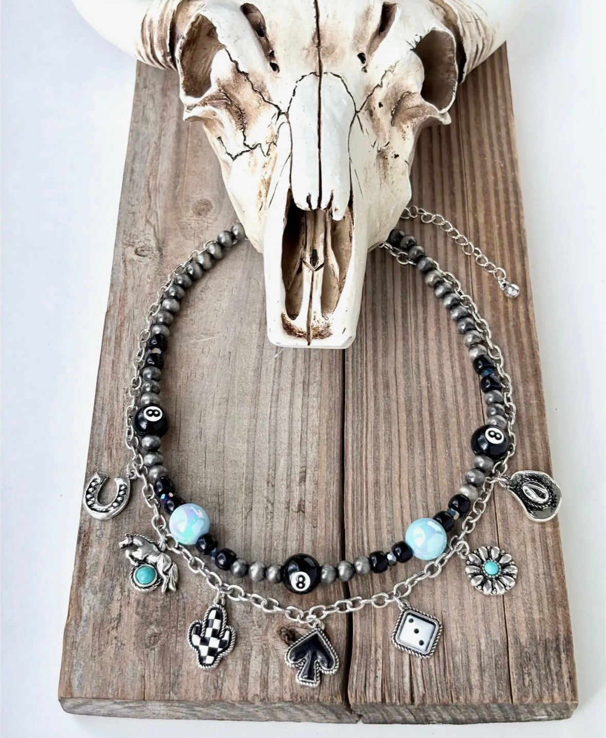 Layered Eight Ball Necklace
