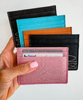 Boot Stitch Leather Credit Card Holder