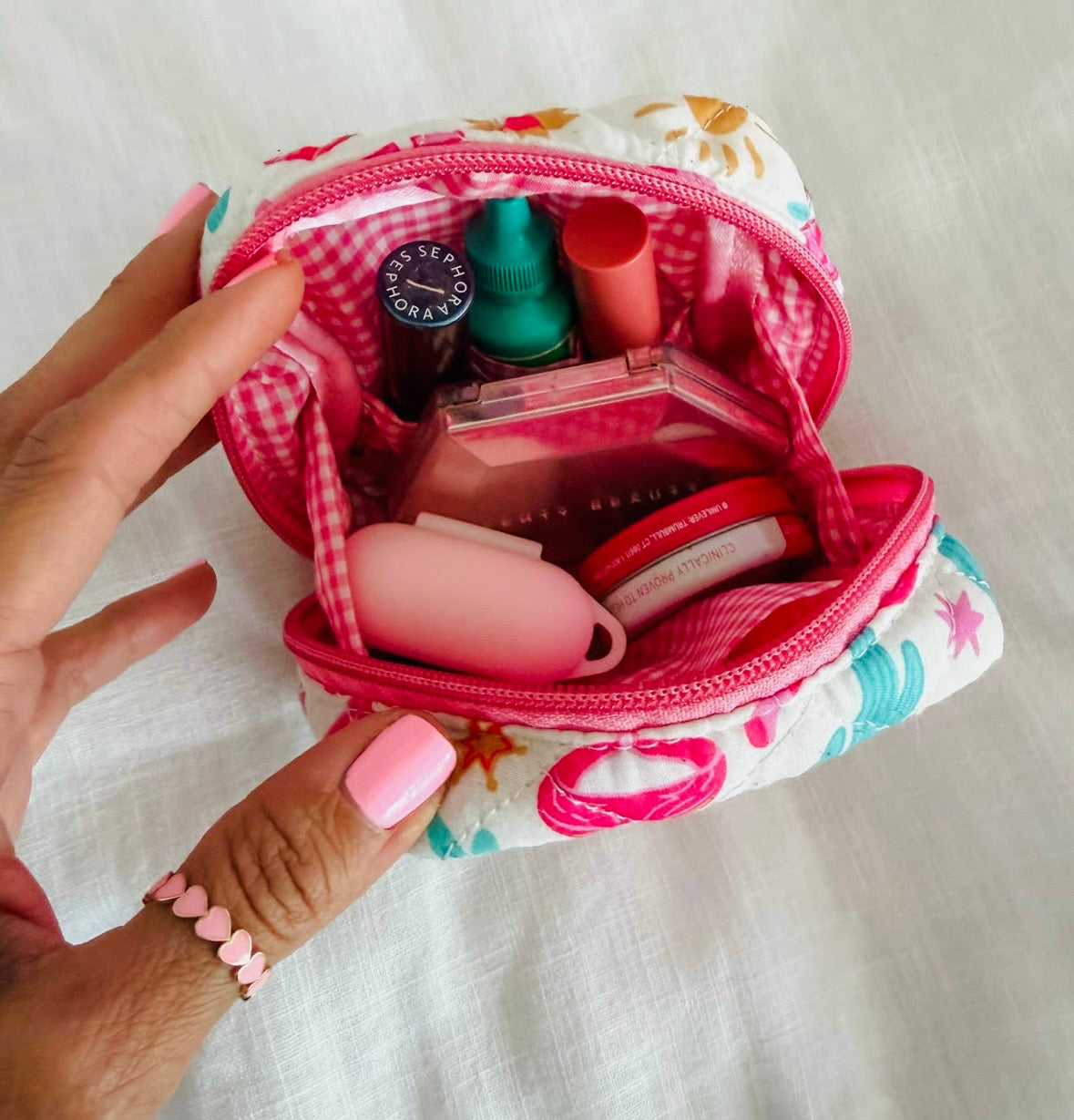 Quilted Cosmetic Pouch