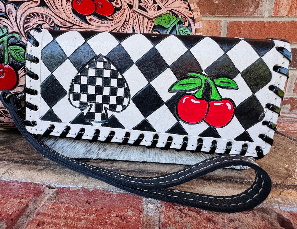 Spade and Cherry Wallet Wristlet