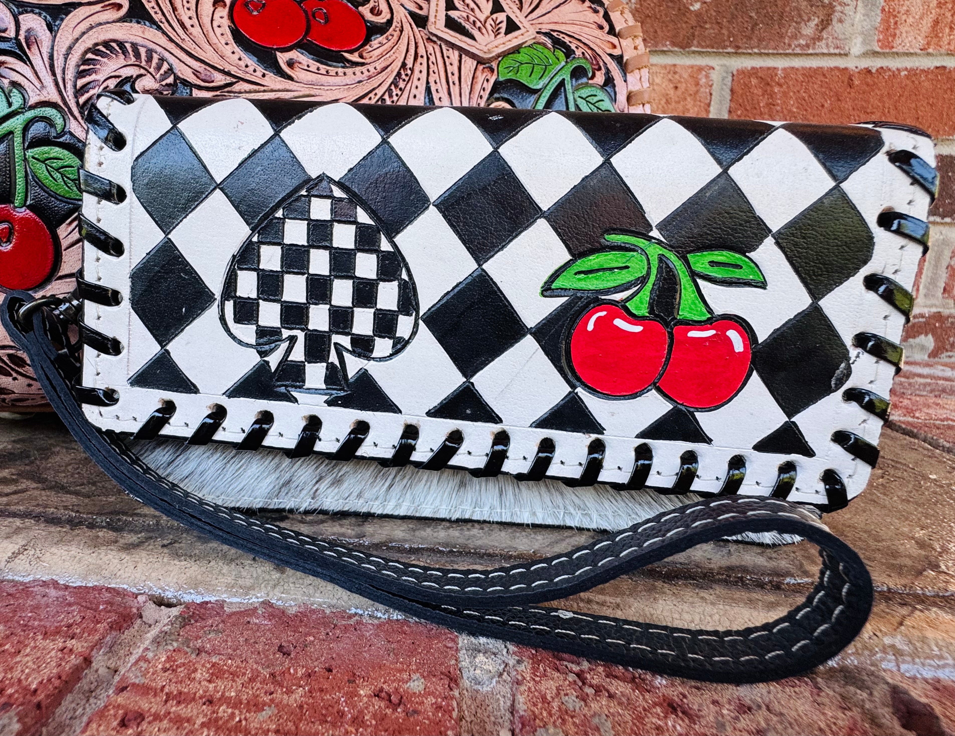 Spade and Cherry Wallet Wristlet