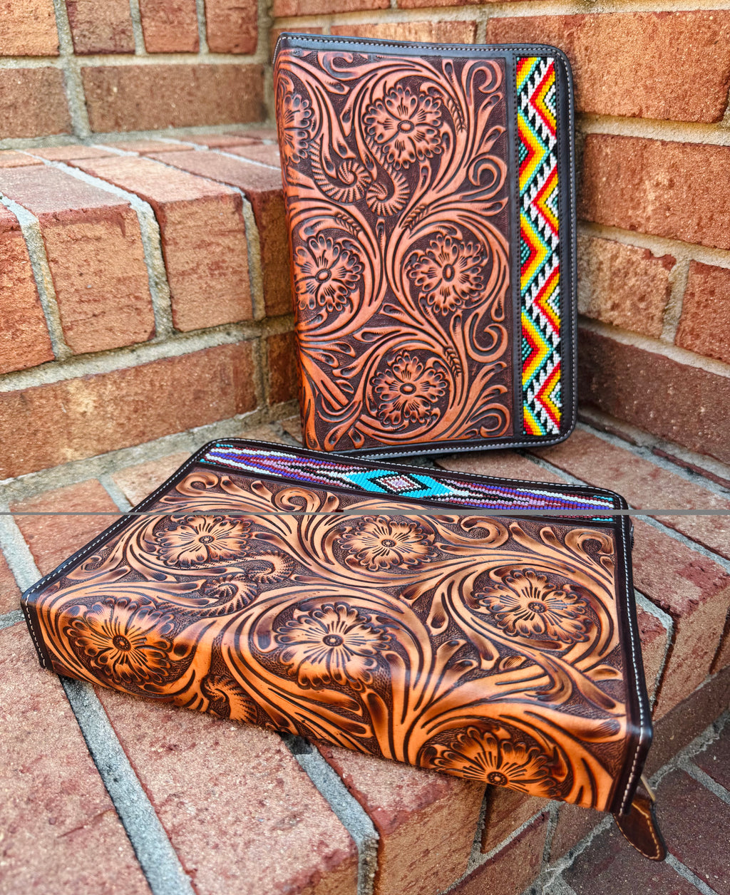 Tooled and Beaded Bible/Book Cover