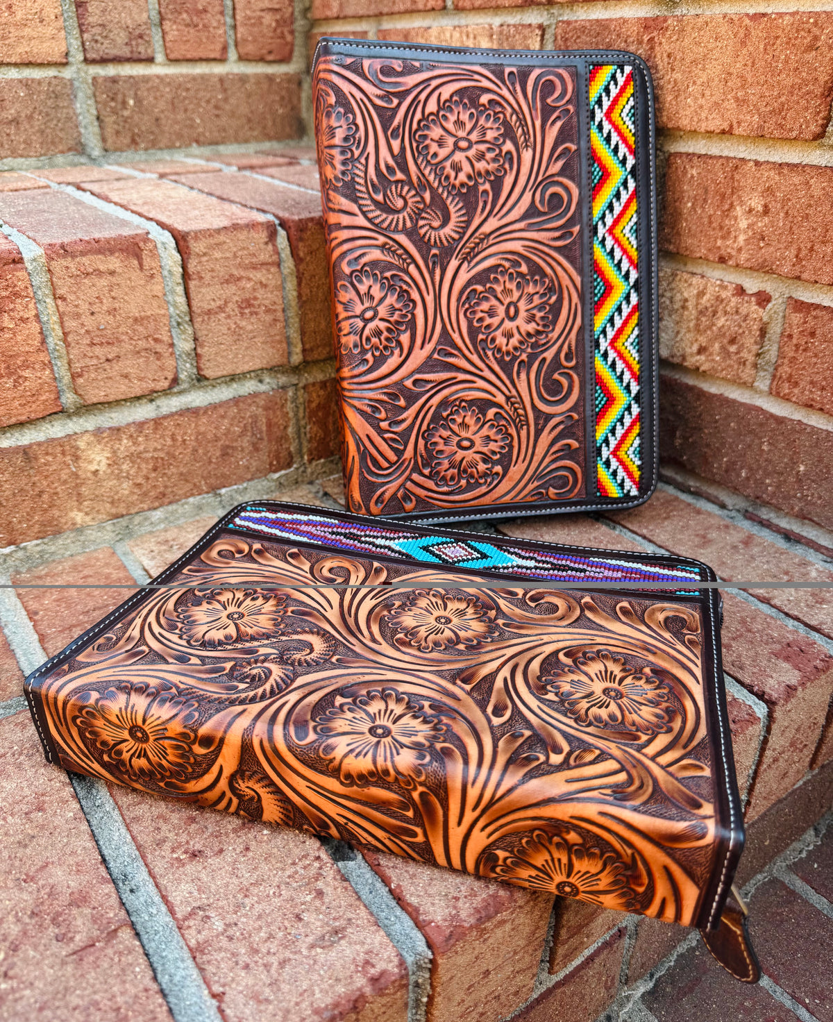 Tooled and Beaded Bible/Book Cover