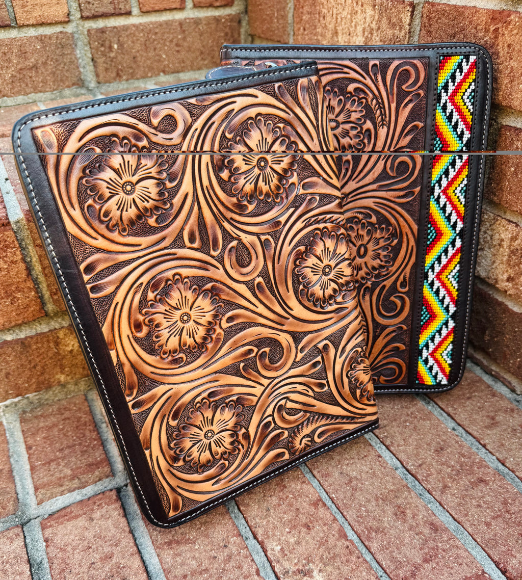 Tooled and Beaded Bible/Book Cover