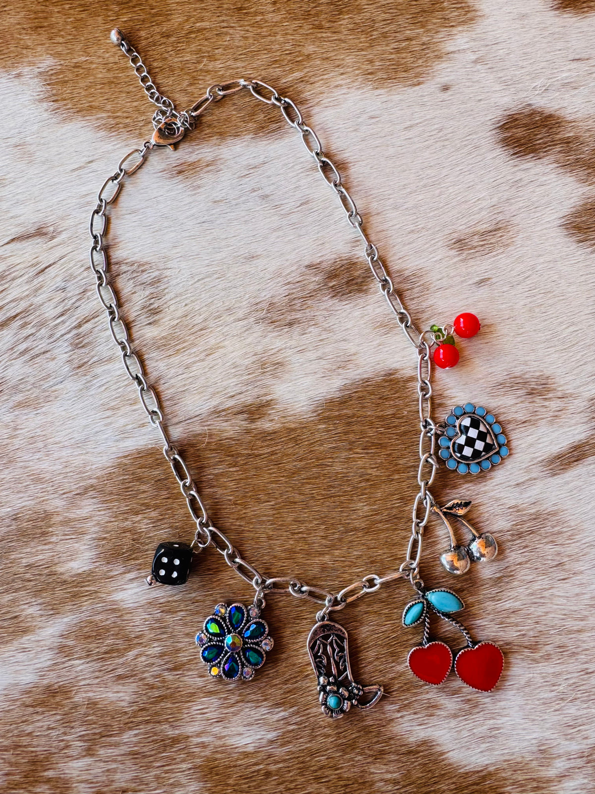 Western Cherry Charm Necklace
