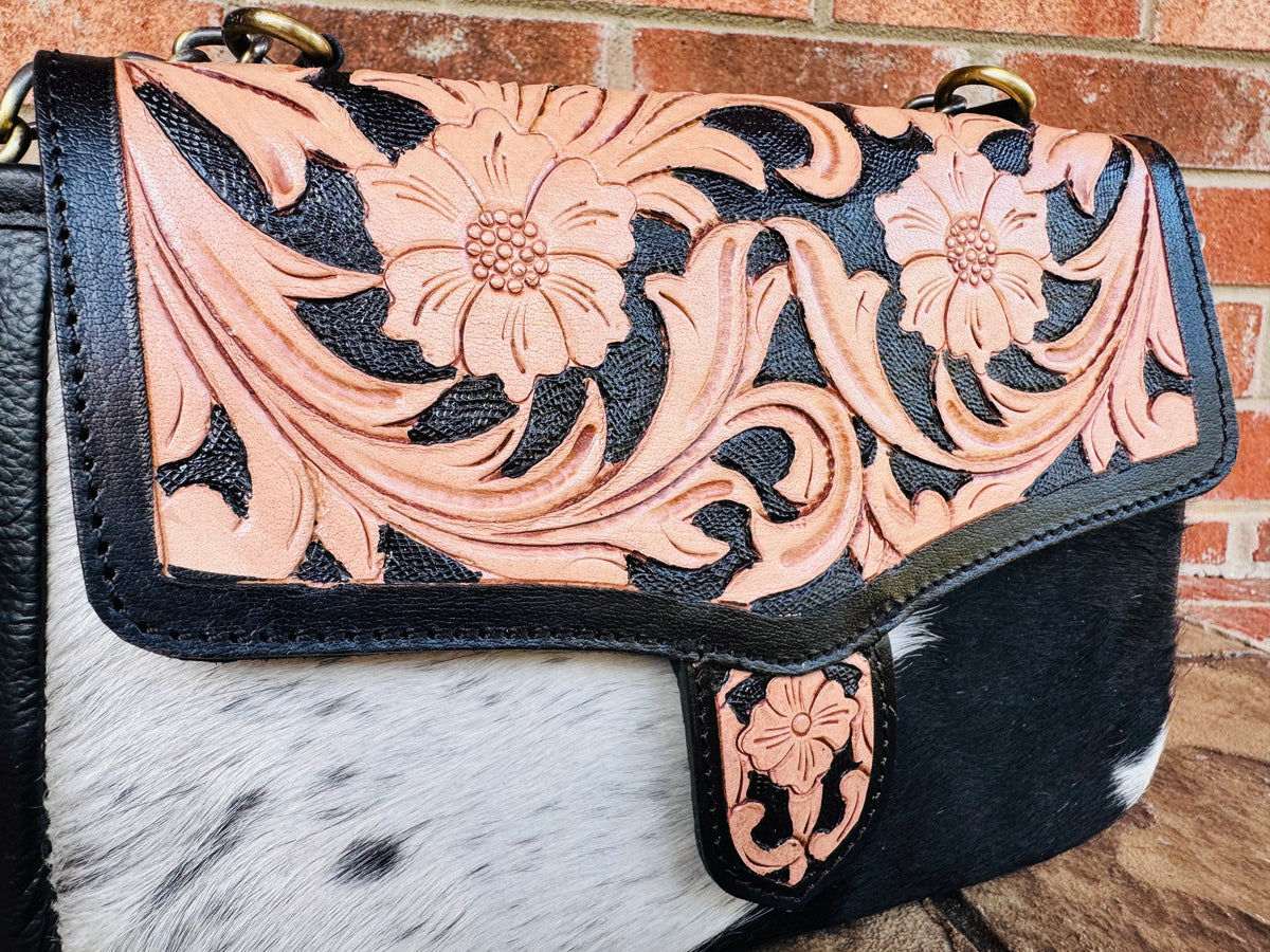 Brighton Cowhide Tooled Leather Purse