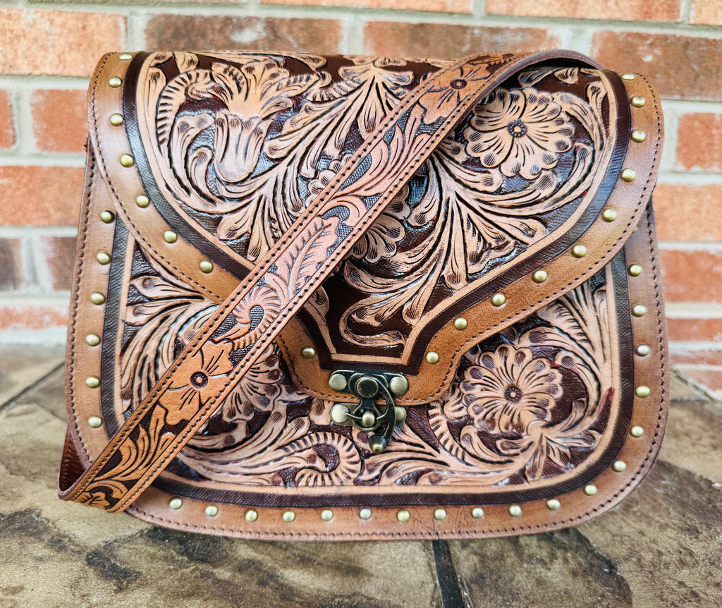 Western Legacy Tooled Leather Handbag