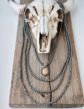 Layered Navajo Inspired Necklace With Pendant
