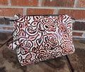 Embossed Leather Makeup Bag