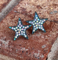 Rhinestone Star Stud Earrings