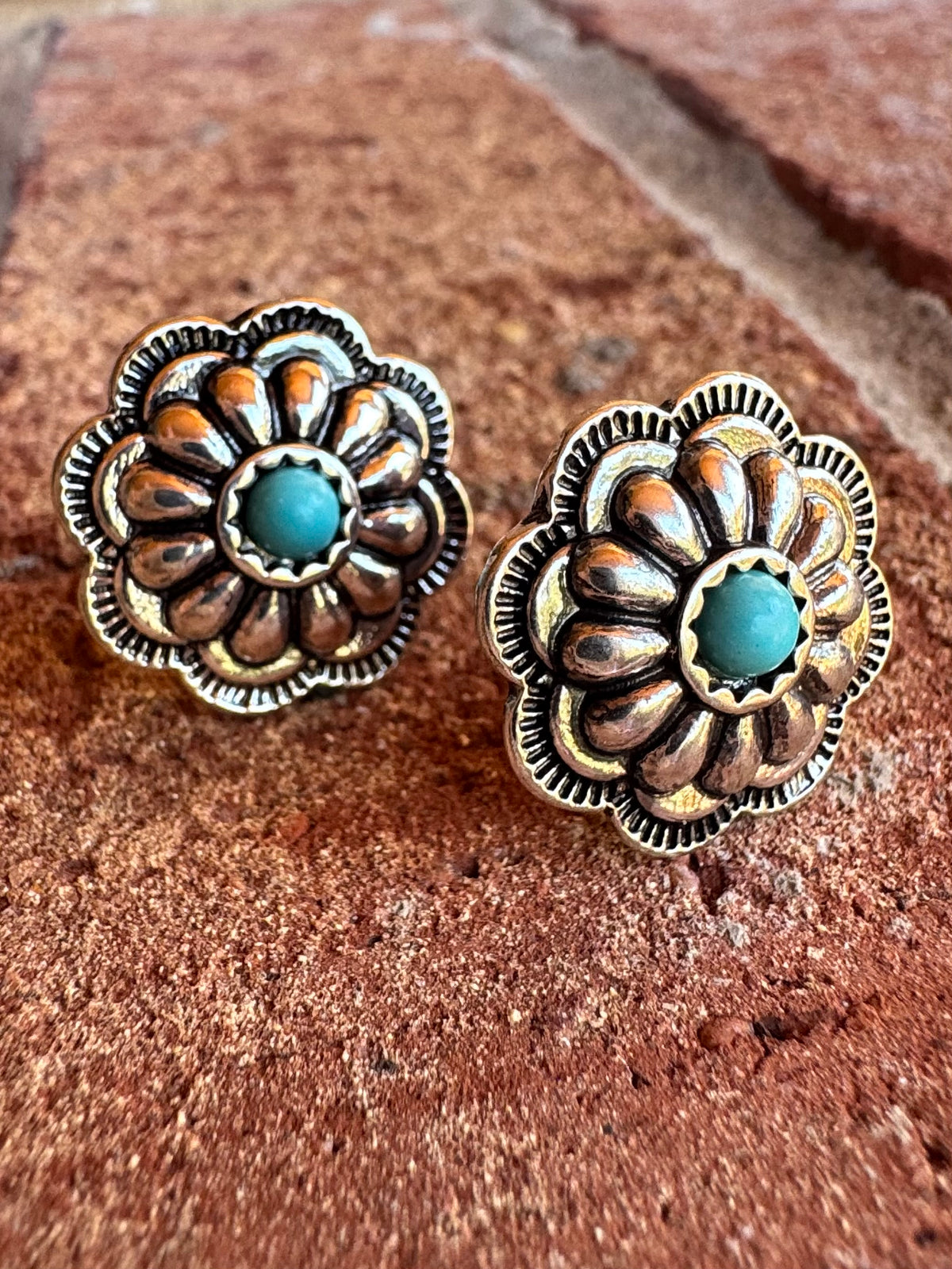 Concho Stud Earrings