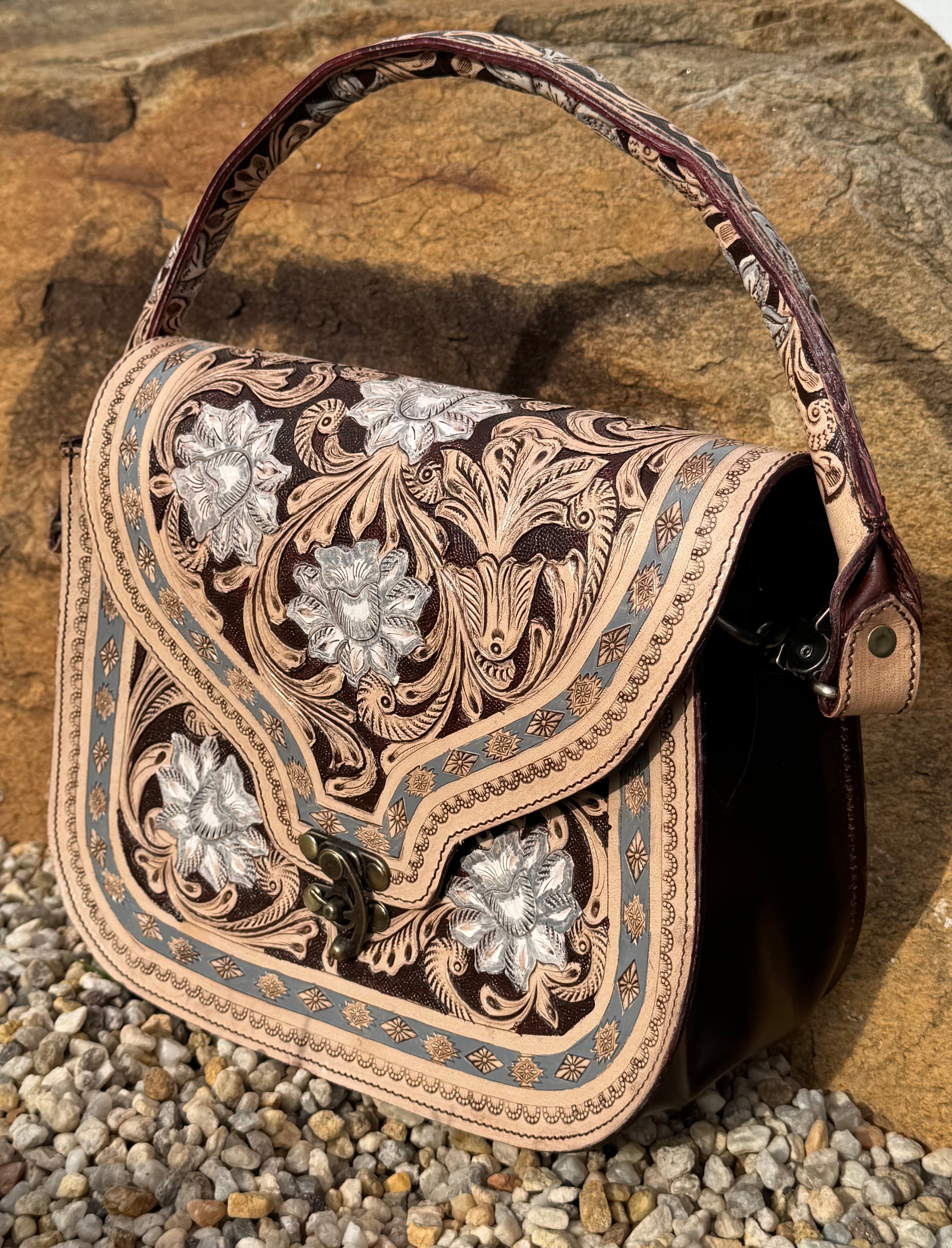 Stella Tooled Leather Handbag