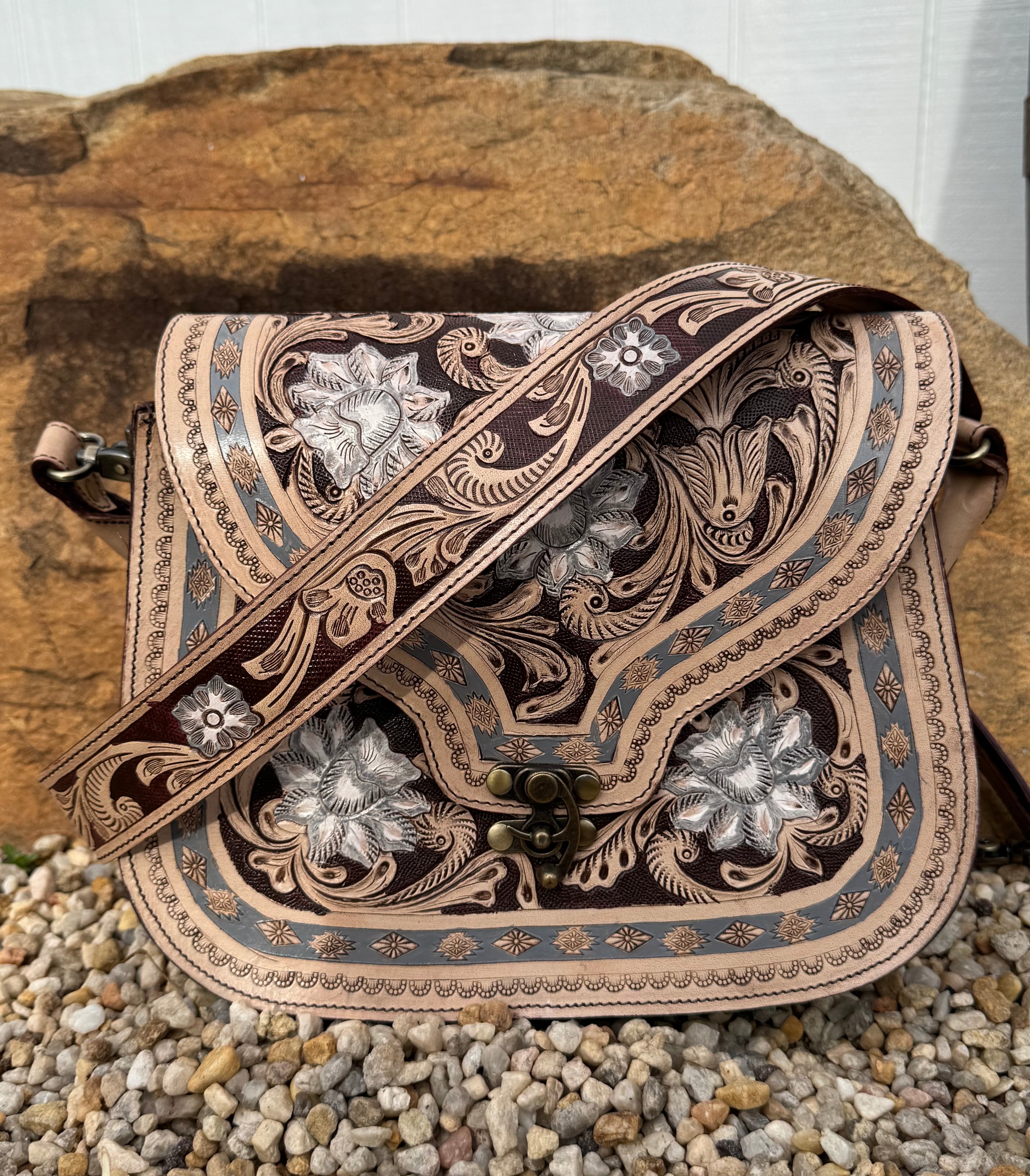 Stella Tooled Leather Handbag