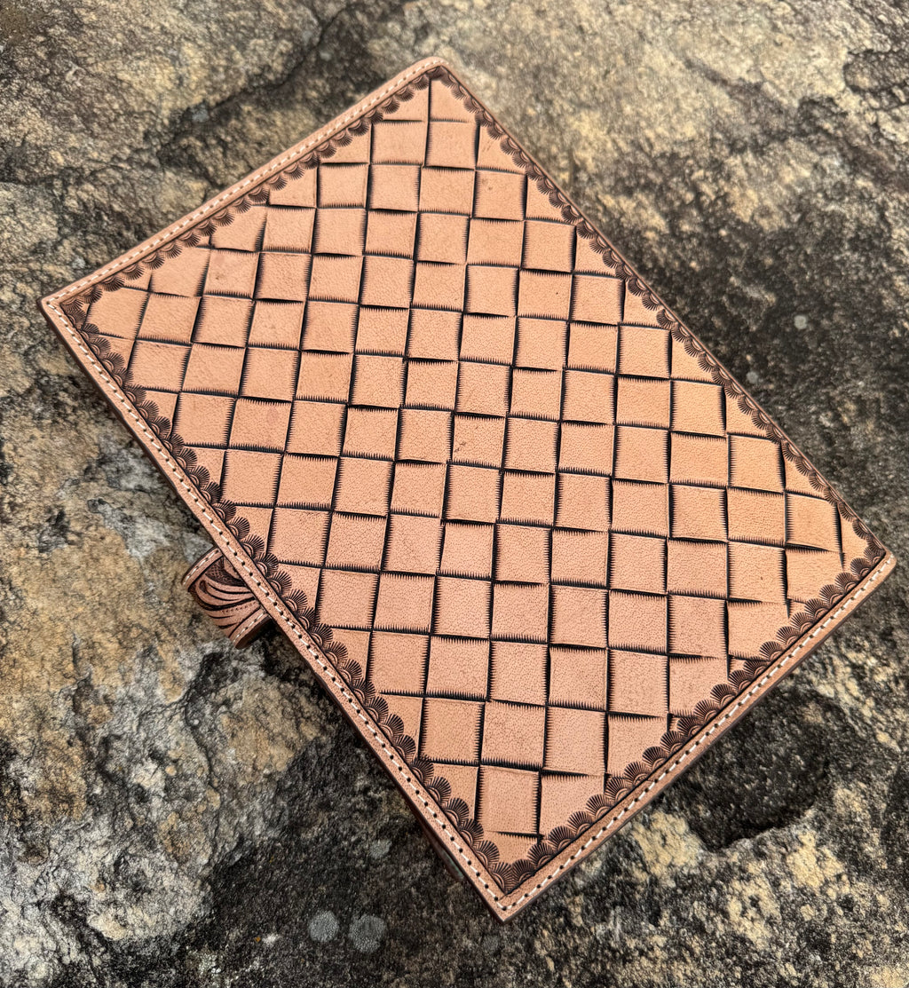 Tooled Leather and Cowhide Bible Cover