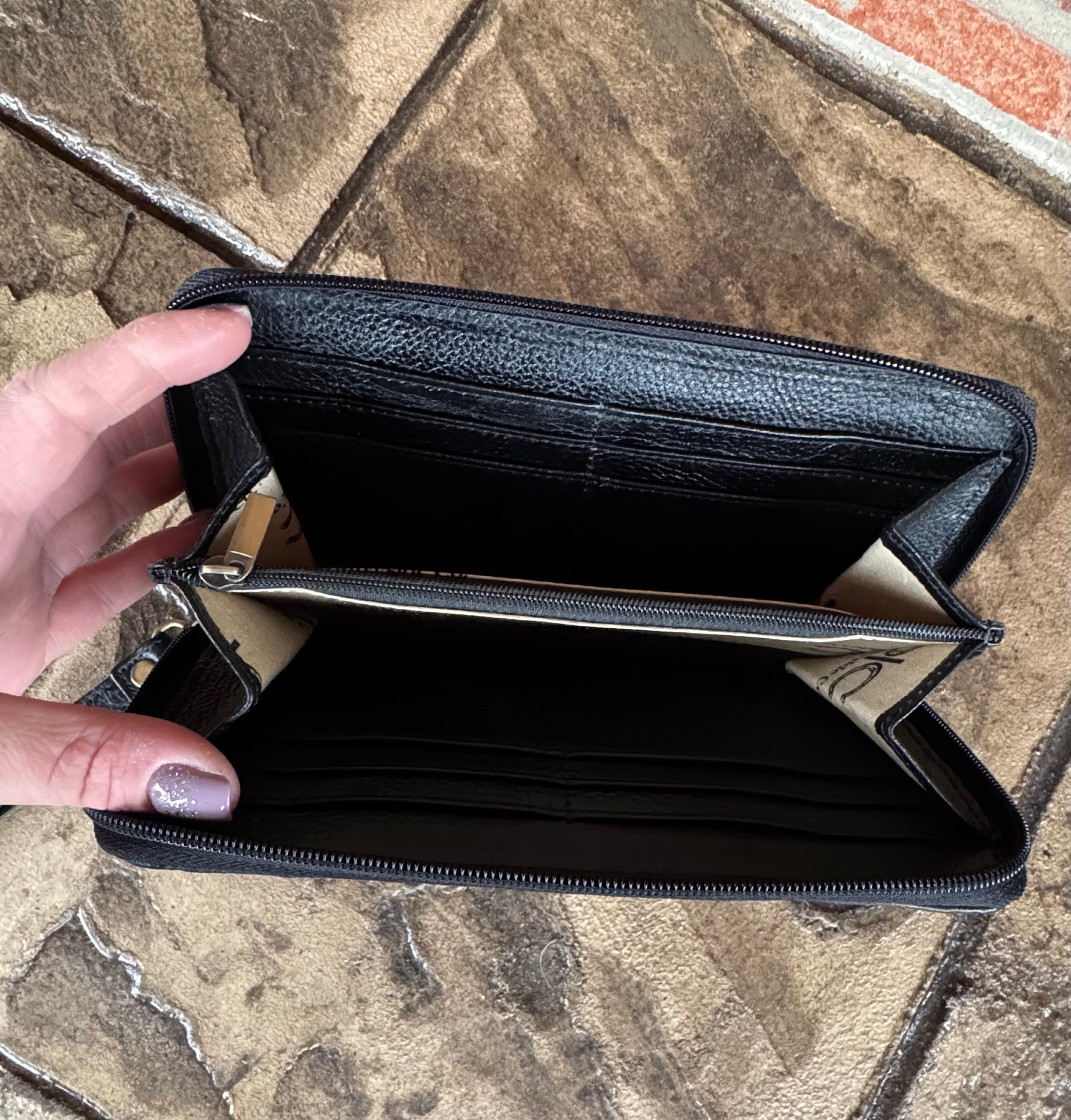 Checkered Cowhide Wallet