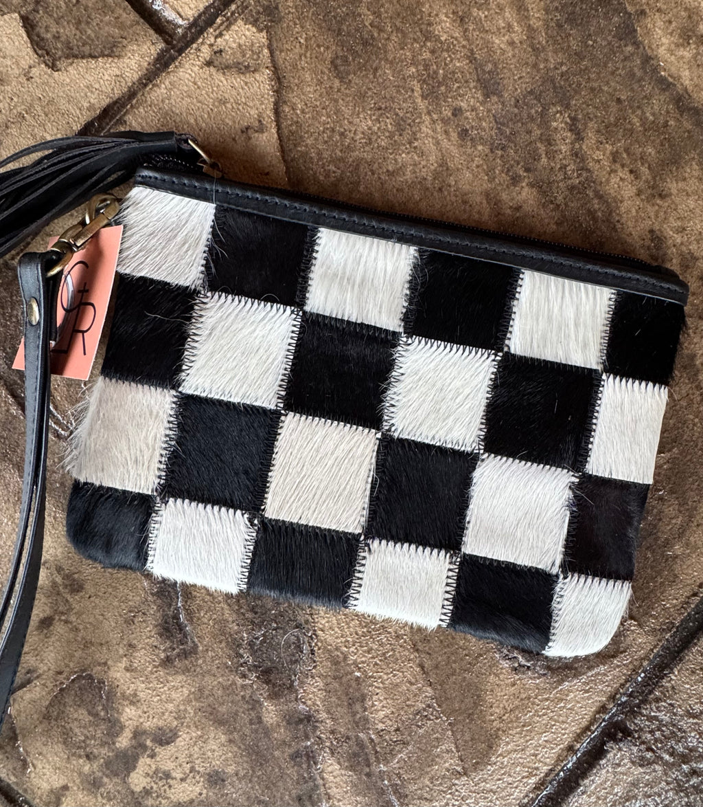 Checkered Wristlet