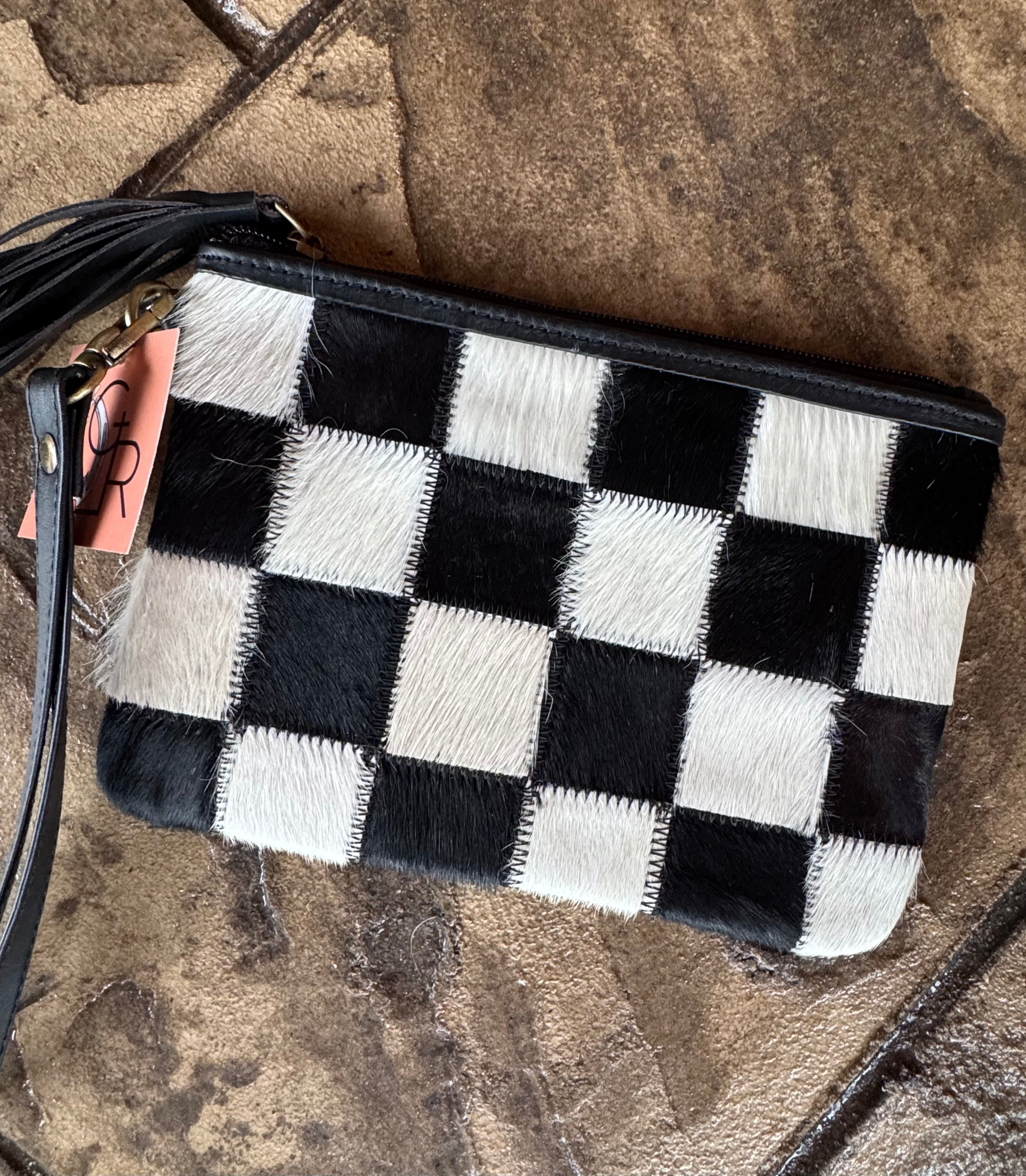 Checkered Wristlet