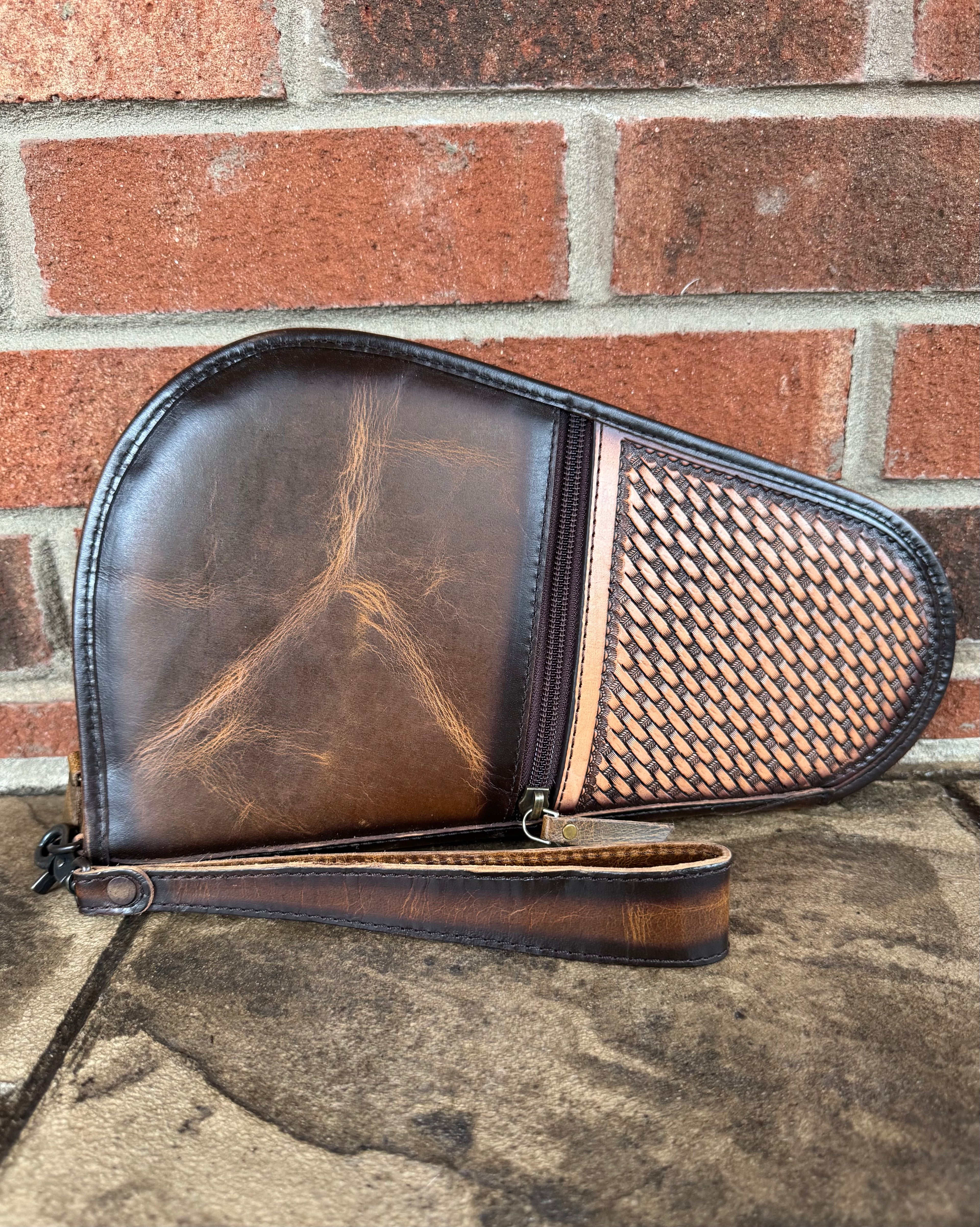 Rustic Leather Gun Carrying Case