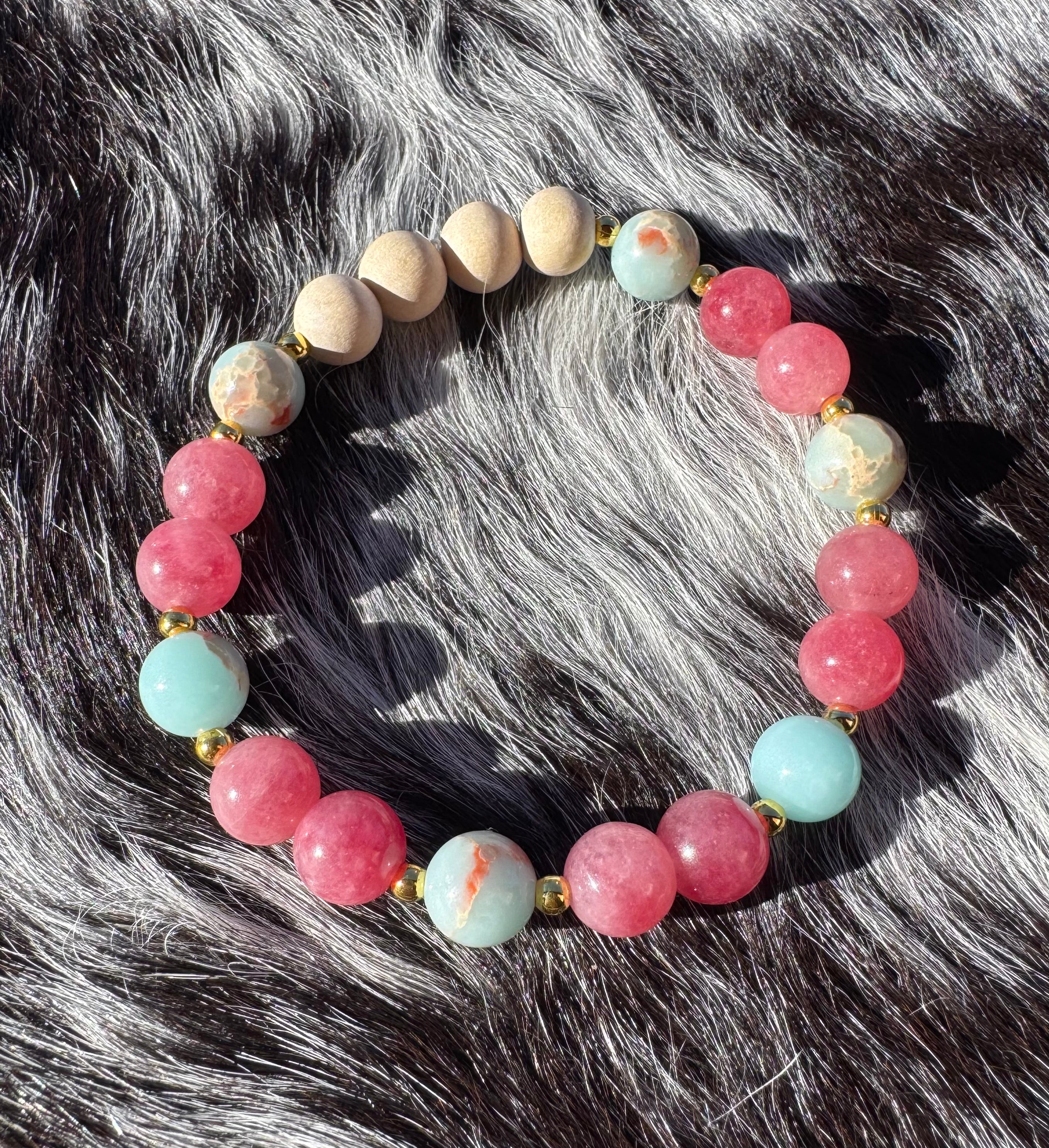 Coral and Jasper Bracelet