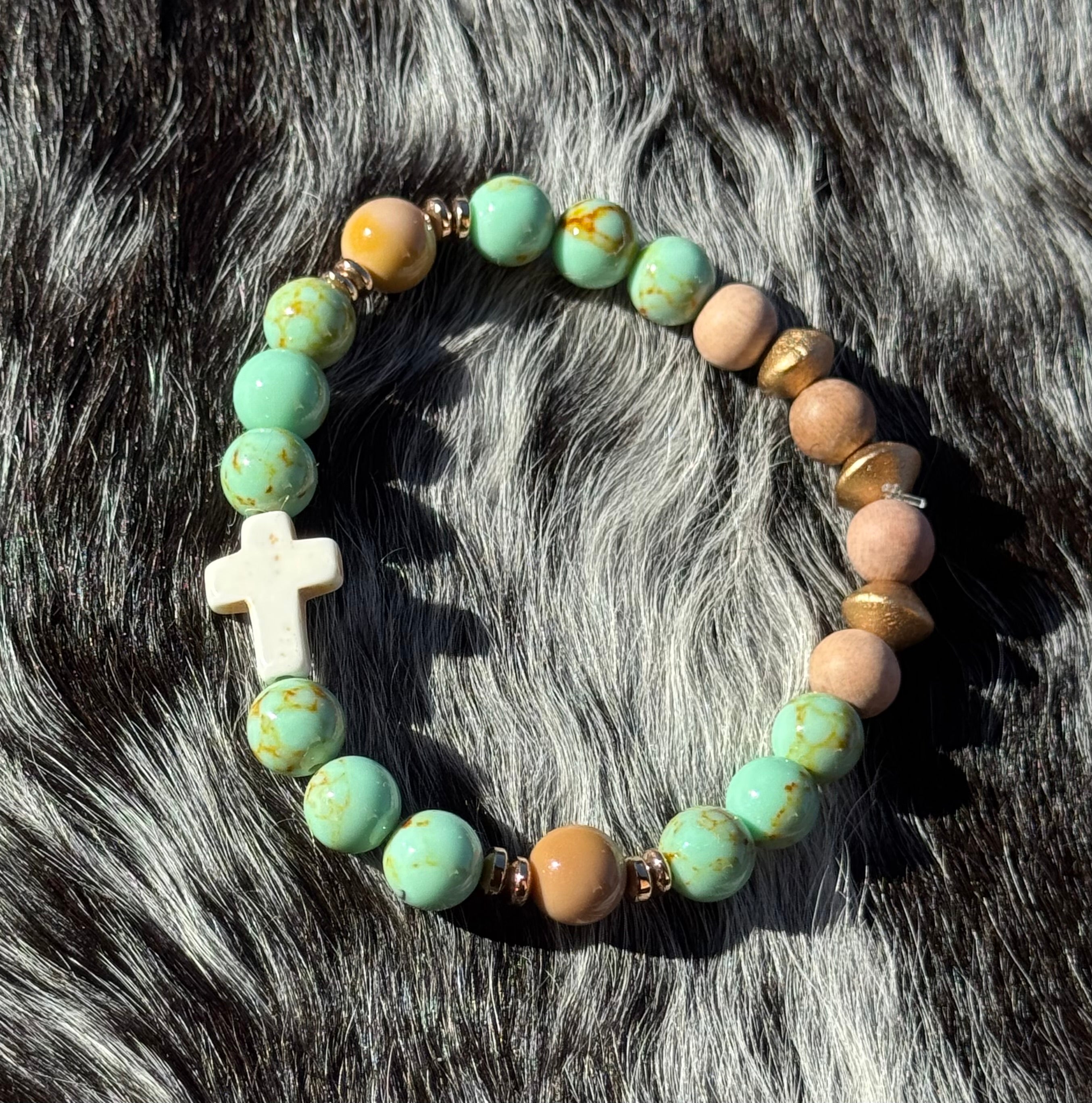 Jade Cross Bracelet