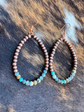 Navajo Pearl Inspired Hoop Earrings