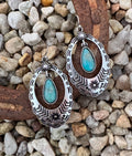 Oval Aztec Stone Earrings